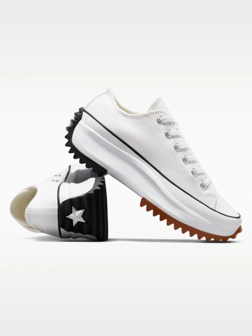 Converse Run Star Hike Platform White with Brown and Black Accents - Picture 6 of 8